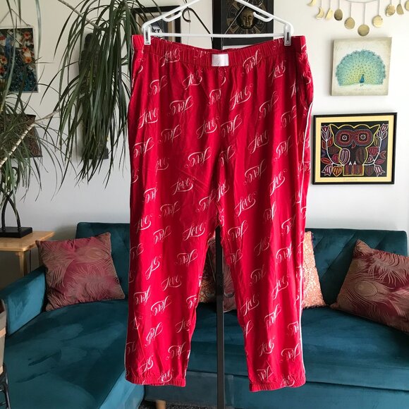 Victoria's Secret Other - VICTORIA'S SECRET size XXL Red Love Cotton Modal Soft Pajama Pants Pockets